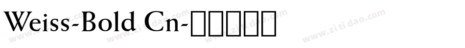 Weiss-Bold Cn字体转换